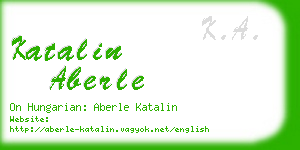 katalin aberle business card